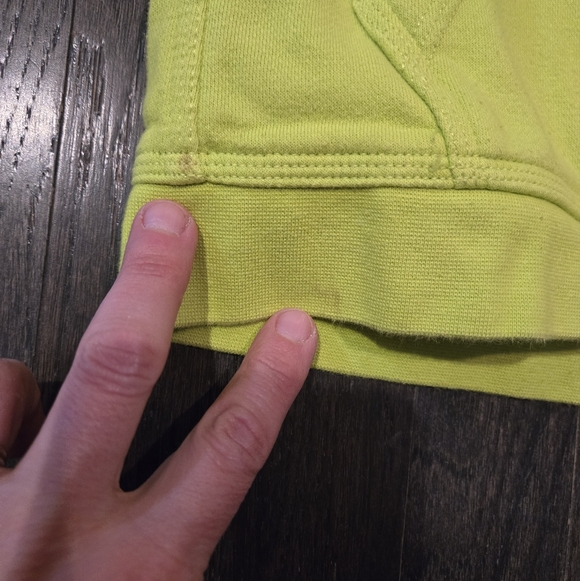 Nike Logo Hoodie - Bright Green, Blue - YOUTH XL - Picture 7 of 8